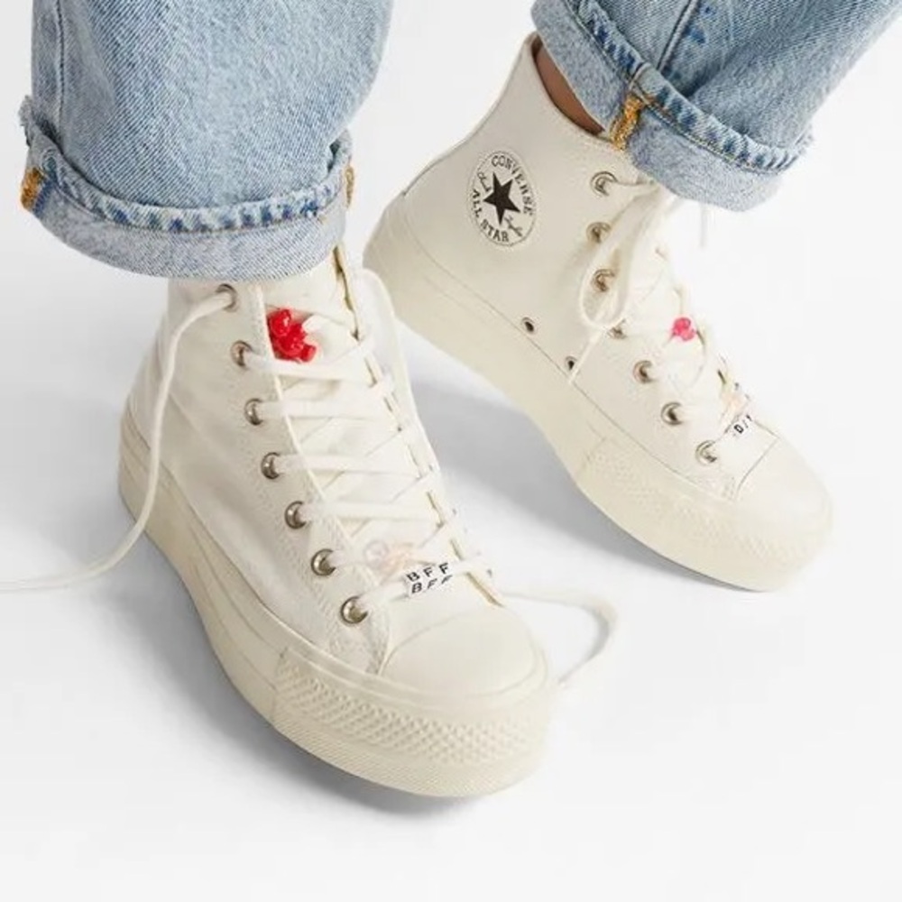 Converse Chuck taylor all star lift platform DIY beads